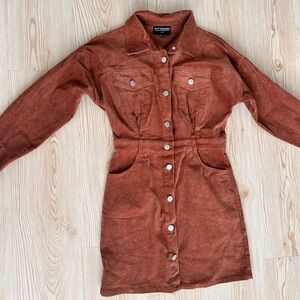 Kittenish Rust Corduroy Shirt